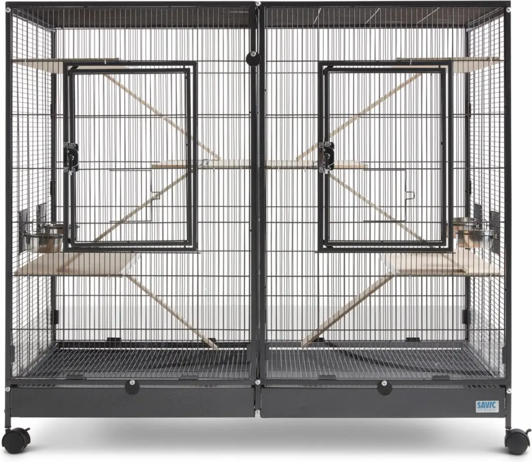 Savic Kleine Dierenkooi Tasmania 120 - Dierenverblijf - 120x65x107 cm Zwart - afbeelding 6 van 6