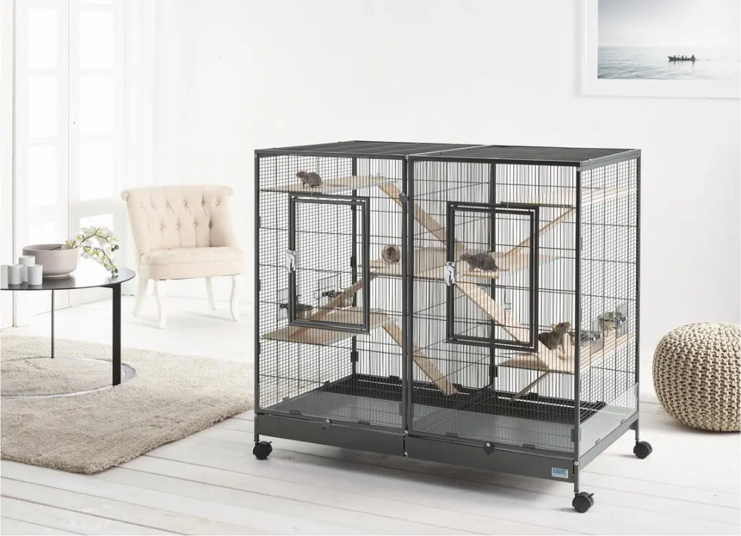 Savic Kleine Dierenkooi Tasmania 120 - Dierenverblijf - 120x65x107 cm Zwart - afbeelding 2 van 6