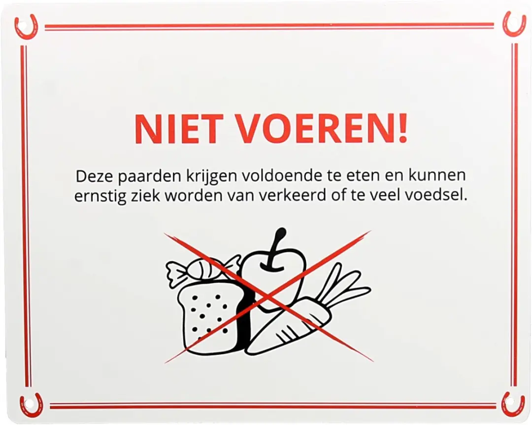 Epplejeck Weidebord Niet Voeren