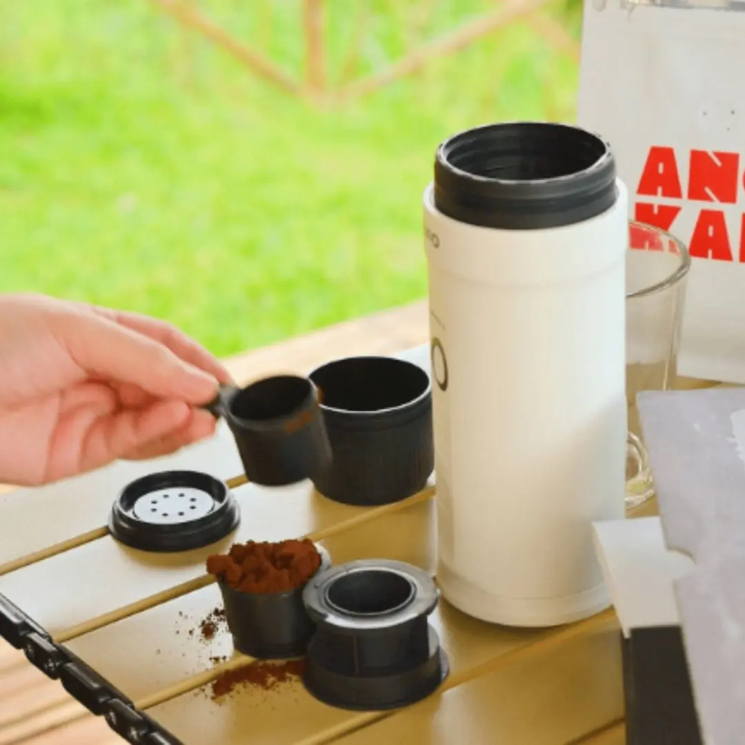 Outin Nano Bundle Draagbaar Espressoapparaat 90W - Grijs