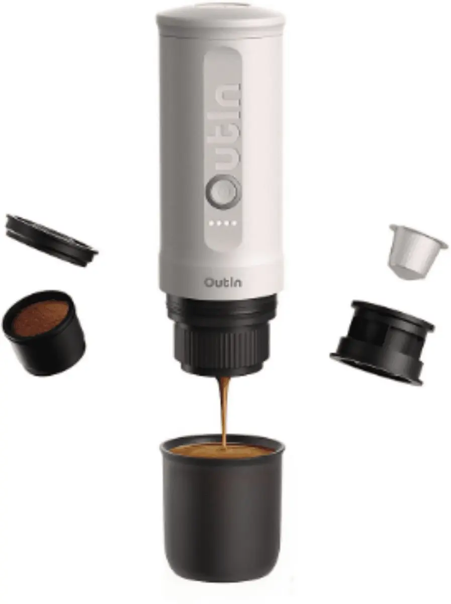 Outin Nano Bundle Draagbaar Espressoapparaat 90W - Grijs