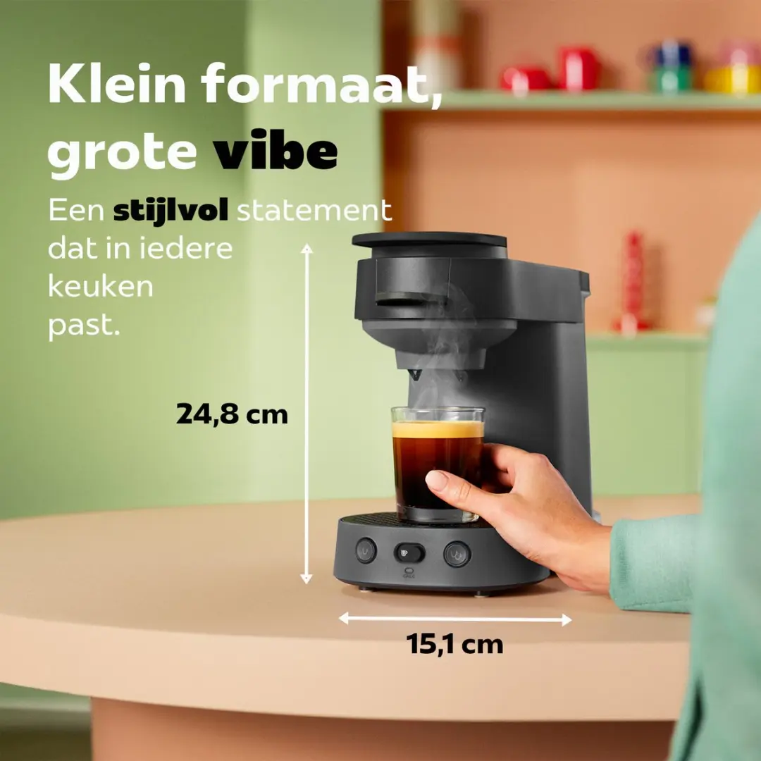 Philips Senseo Vibe CSA225/60 Koffiepadmachine - Donkergrijs - afbeelding 5 van 6