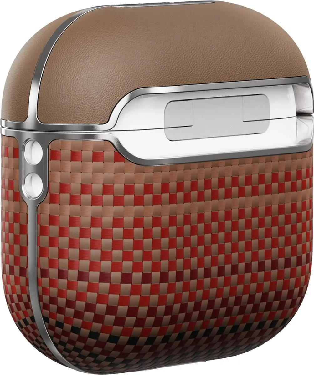Pitaka APM2405 AirPods Hoesje - Oranje - afbeelding 3 van 6