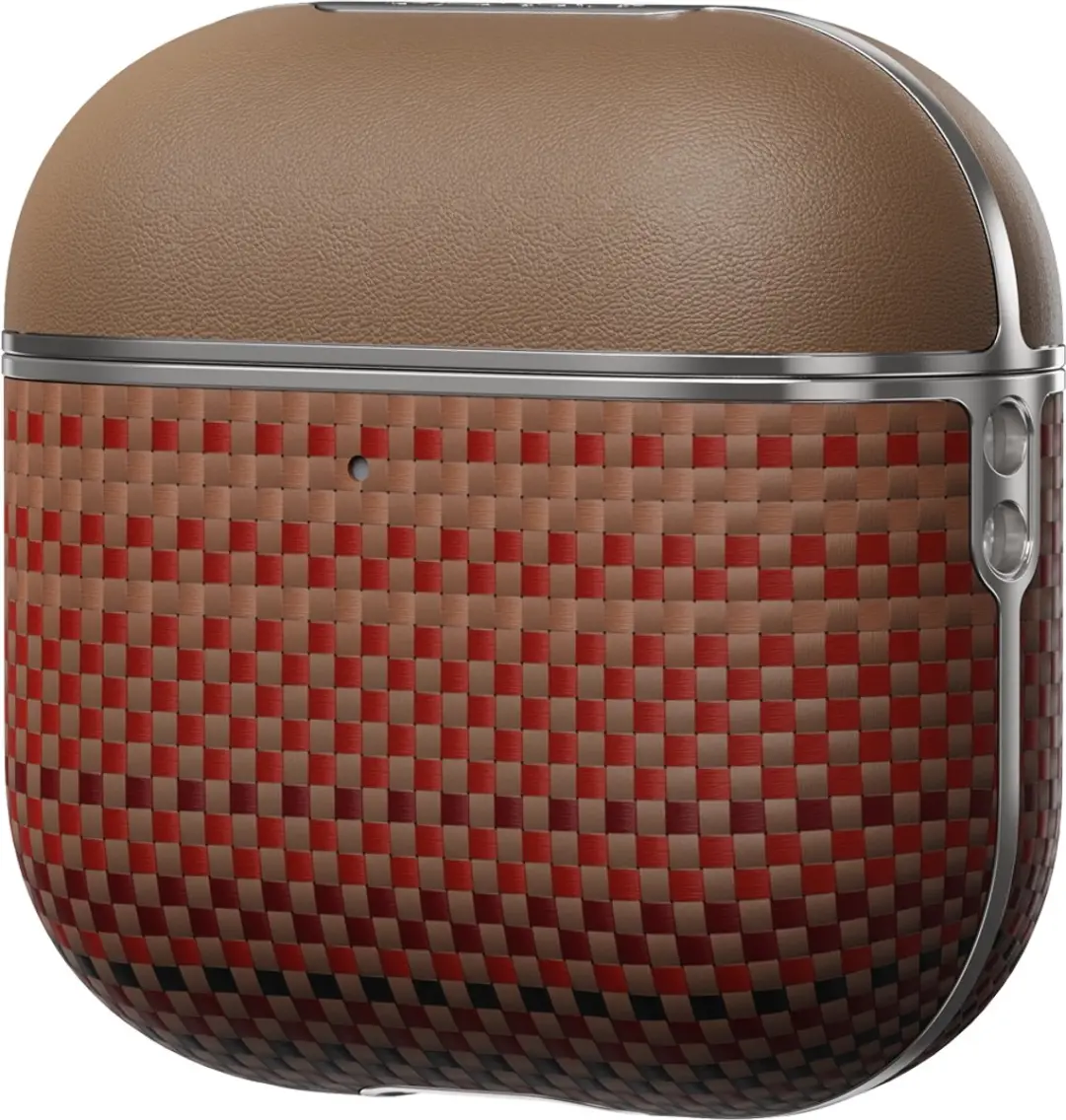 Pitaka APM2405 AirPods Hoesje - Oranje - afbeelding 2 van 6