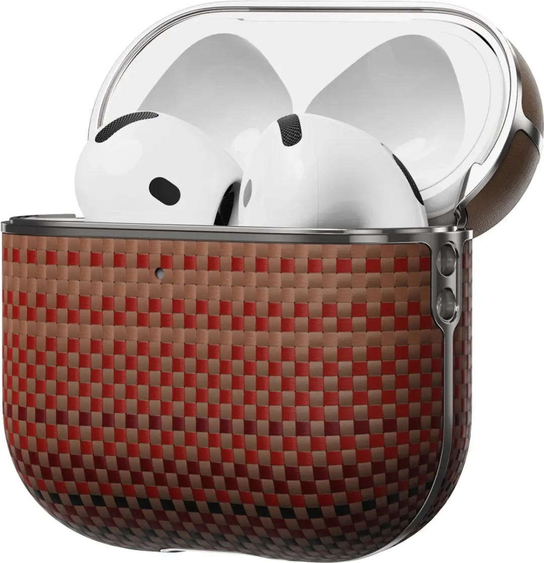 Pitaka APM2405 AirPods Hoesje - Oranje - afbeelding 4 van 6
