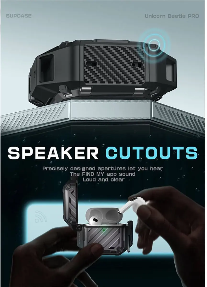 Supcase Unicorn Beetle Pro 13057 AirPods 4 Hoesje - Zwart - afbeelding 4 van 6