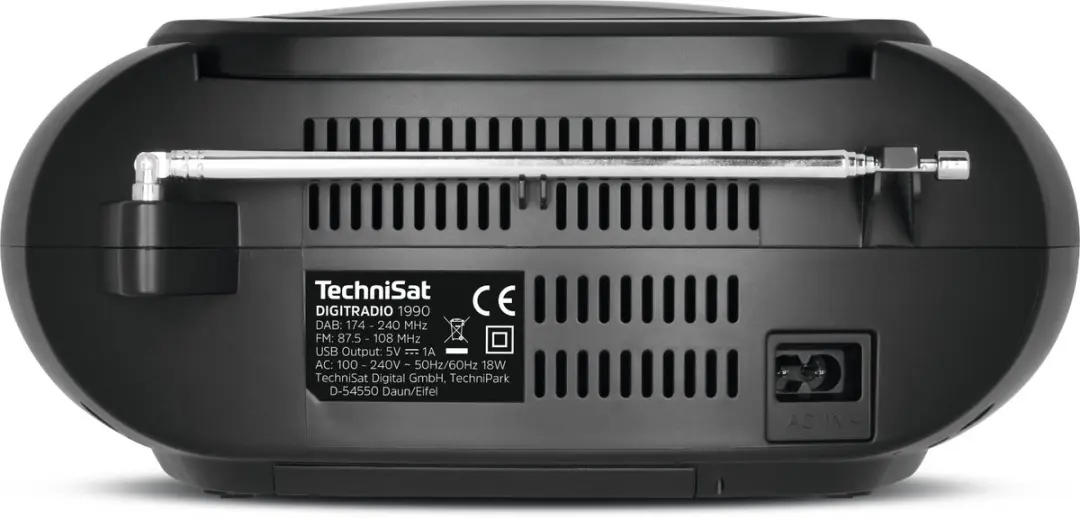 Technisat Digitradio 1990 DAB+/FM/CD/BT - 3W - Zwart - afbeelding 4 van 6