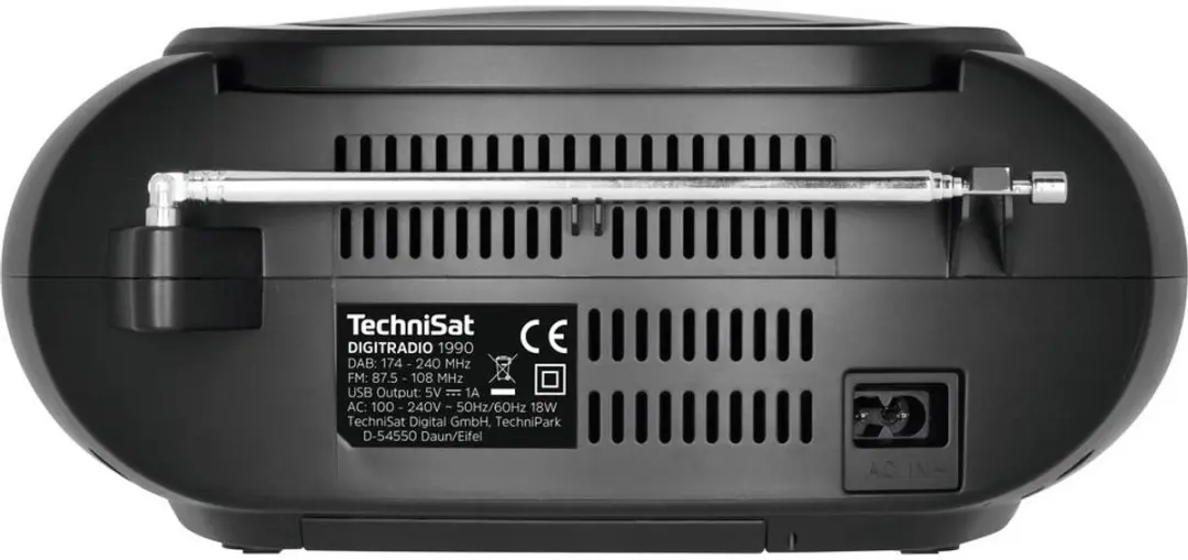 Technisat Digitradio 1990 DAB+/FM/CD/BT - 3W - Zwart - afbeelding 2 van 6