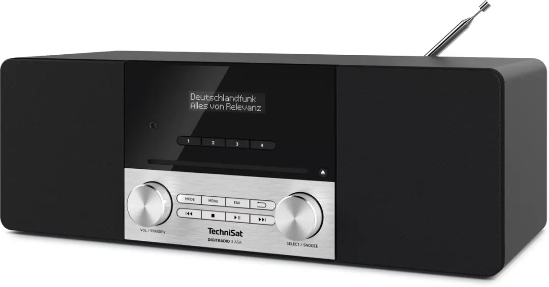 Technisat DIGITRADIO 3 ASA DAB/DAB+/FM - OLED - 0000/3984 - Zwart/Zilver - afbeelding 4 van 5