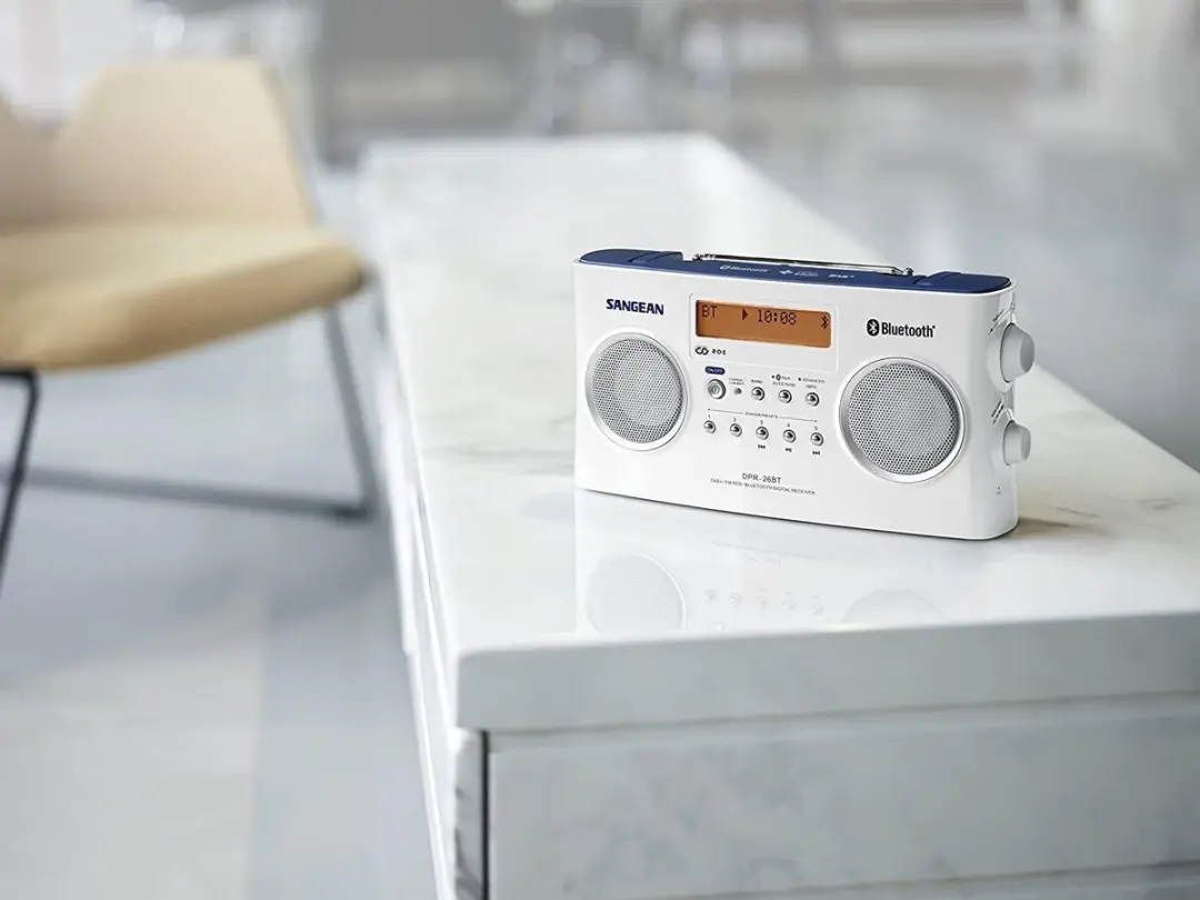 Sangean DPR-26BT Draagbare radio - DAB+/FM/Bluetooth - Wit - afbeelding 2 van 4