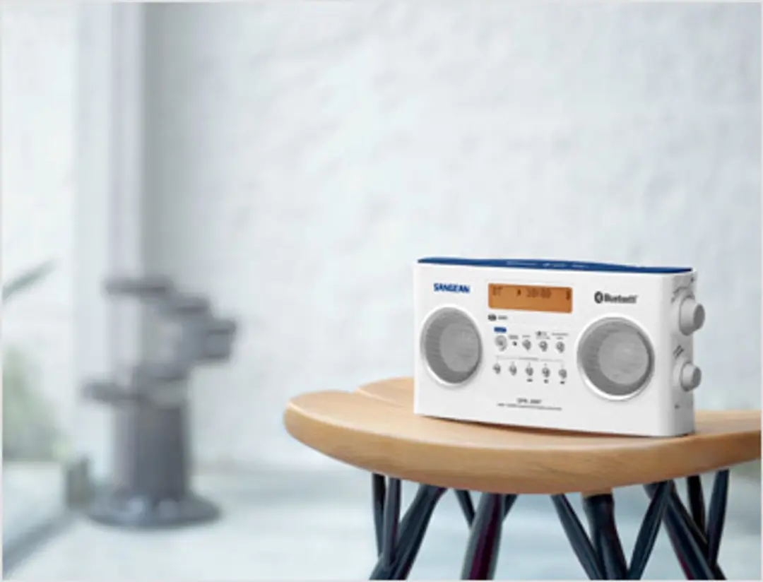 Sangean DPR-26BT Draagbare radio - DAB+/FM/Bluetooth - Wit - afbeelding 3 van 4
