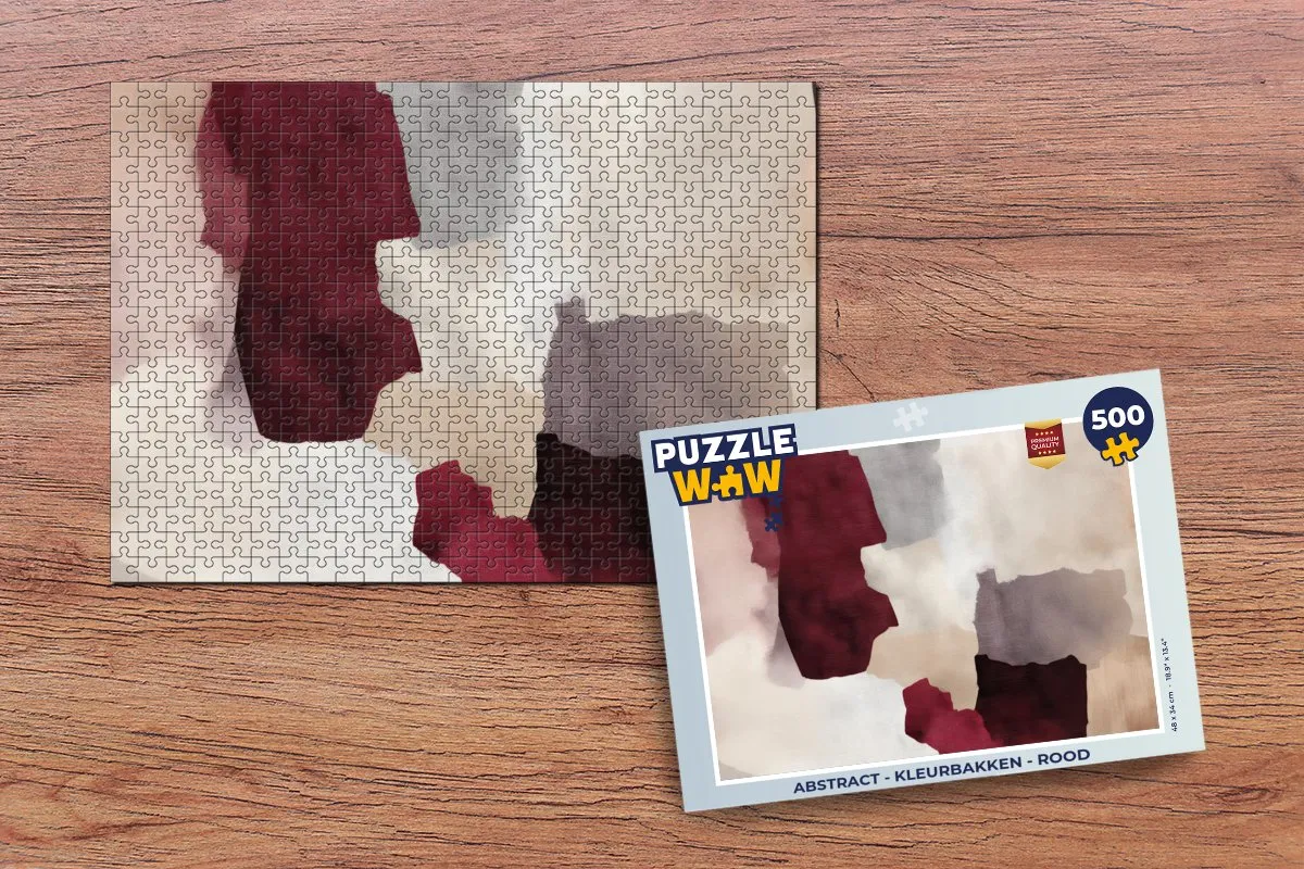 PuzzleWow Abstract Legpuzzel 500 Stuks - Rood