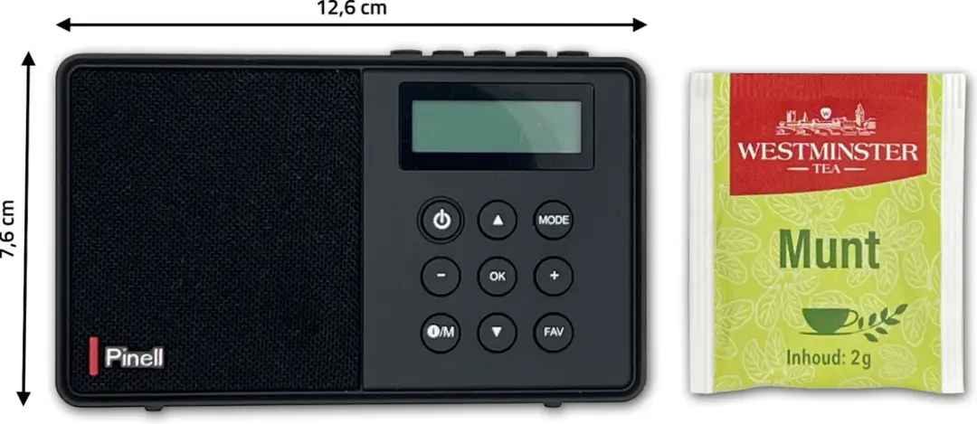 Pinell Supersound MICRO 103971 FM/DAB+ Radio - Zwart
