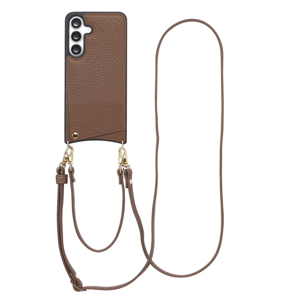 Selencia Hoesje Samsung Galaxy S25 FE - Mocha Brown - 2 Pasjes