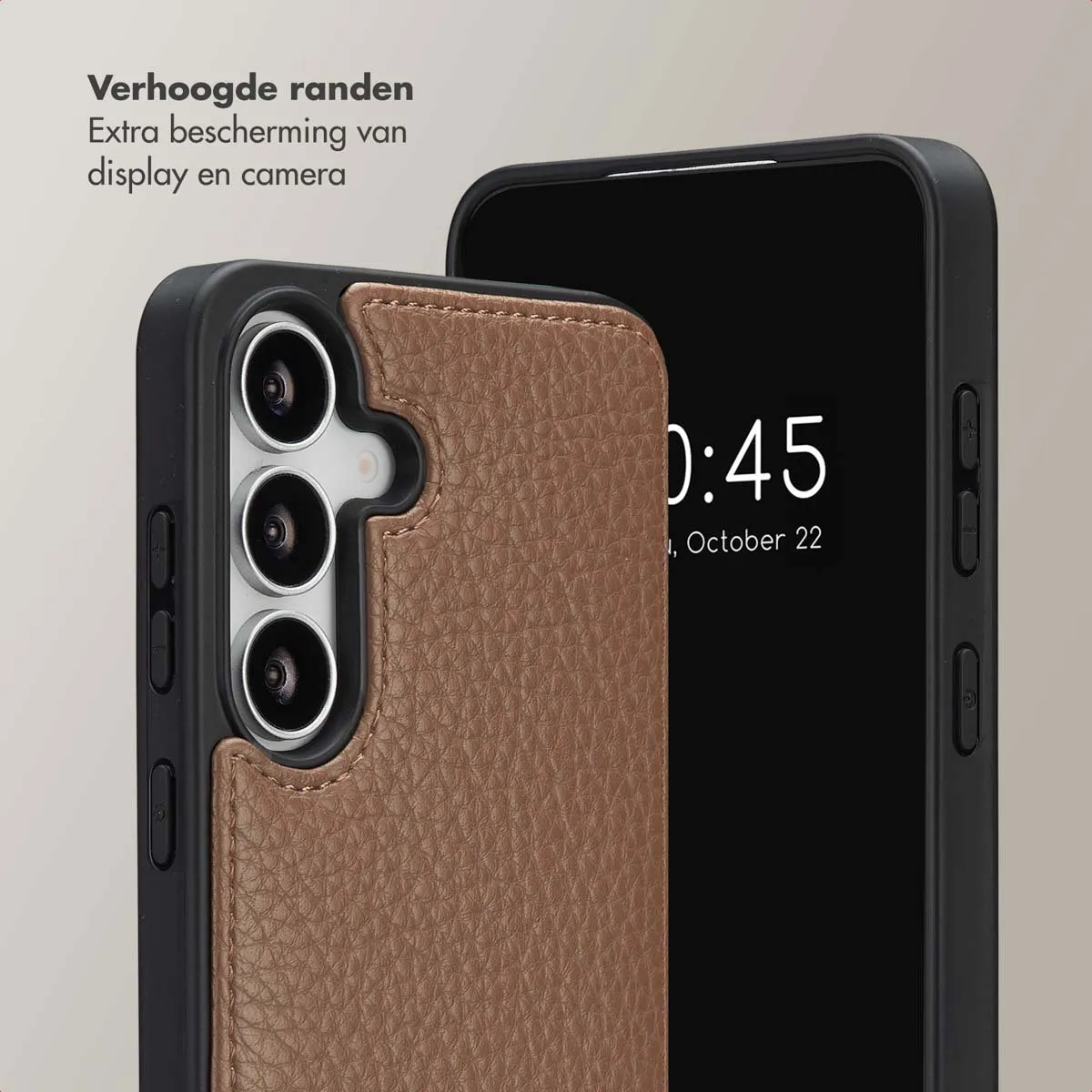 Selencia Hoesje Samsung Galaxy S25 FE - Mocha Brown - 2 Pasjes - afbeelding 6 van 6
