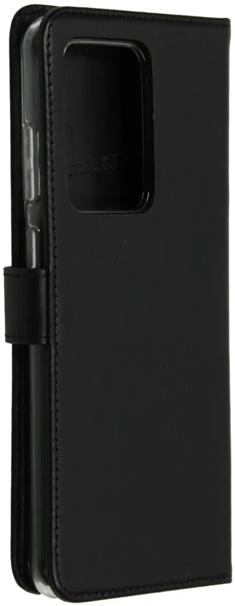 Selencia Hoesje Samsung Galaxy S20 Ultra - Echt Lederen Bookcase 3 Stuks - Zwart