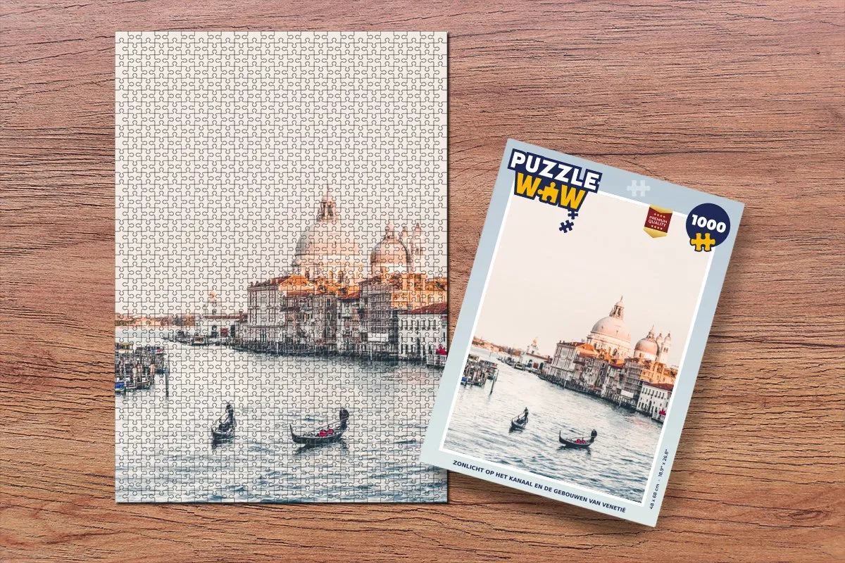 PuzzleWow Architectuur Venetië Gondel Legpuzzel 1000 Stuks - Multicolor