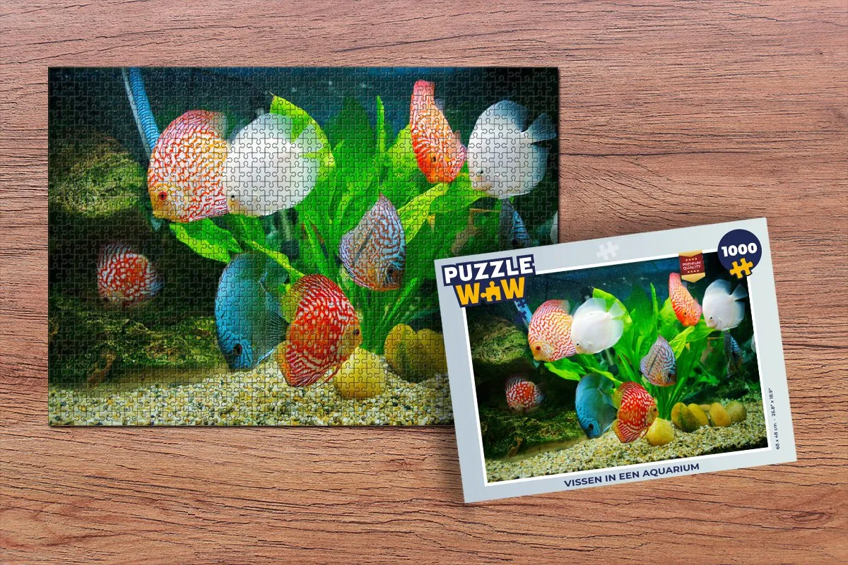 PuzzleWow Vissen in een Aquarium Legpuzzel 1000 Stuks - Multicolor