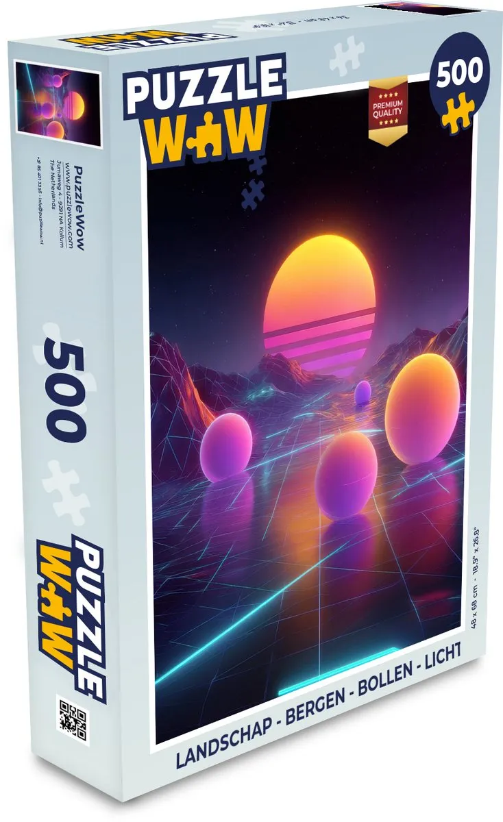 PuzzleWow Bergen Bollen Legpuzzel 500 Stuks