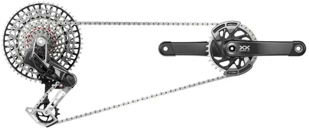 SRAM XX AXS Eagle E-MTB Groepset - 10-52t / 36t Zilver - afbeelding 2 van 2