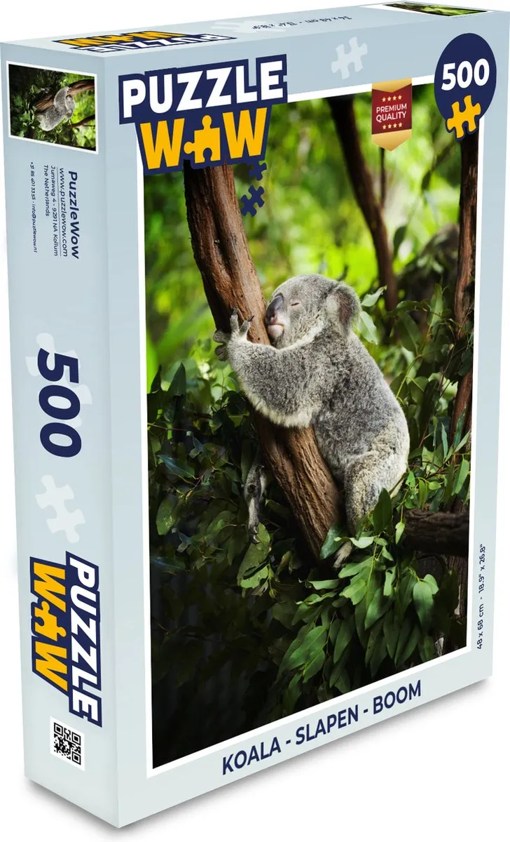 PuzzleWow Koala Slapen Boom Legpuzzel 500 Stuks