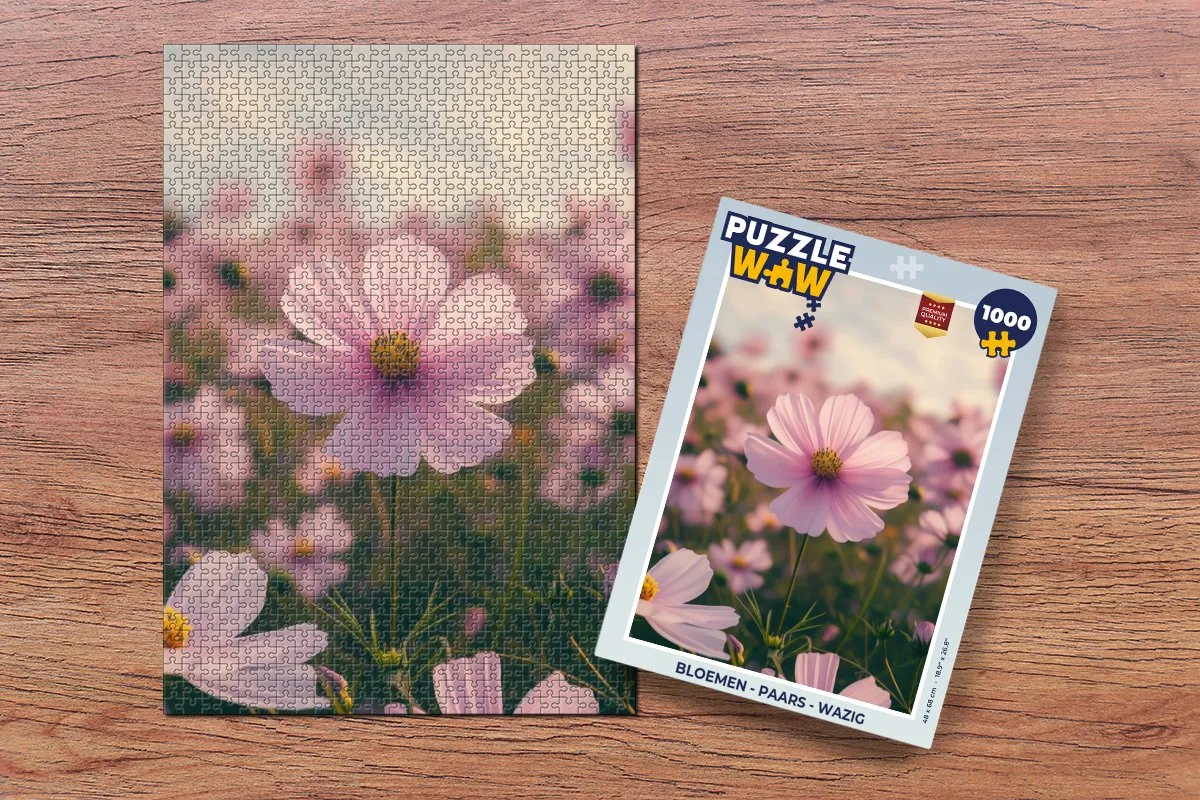 PuzzleWow Bloemen Legpuzzel 1000 Stuks - Paars