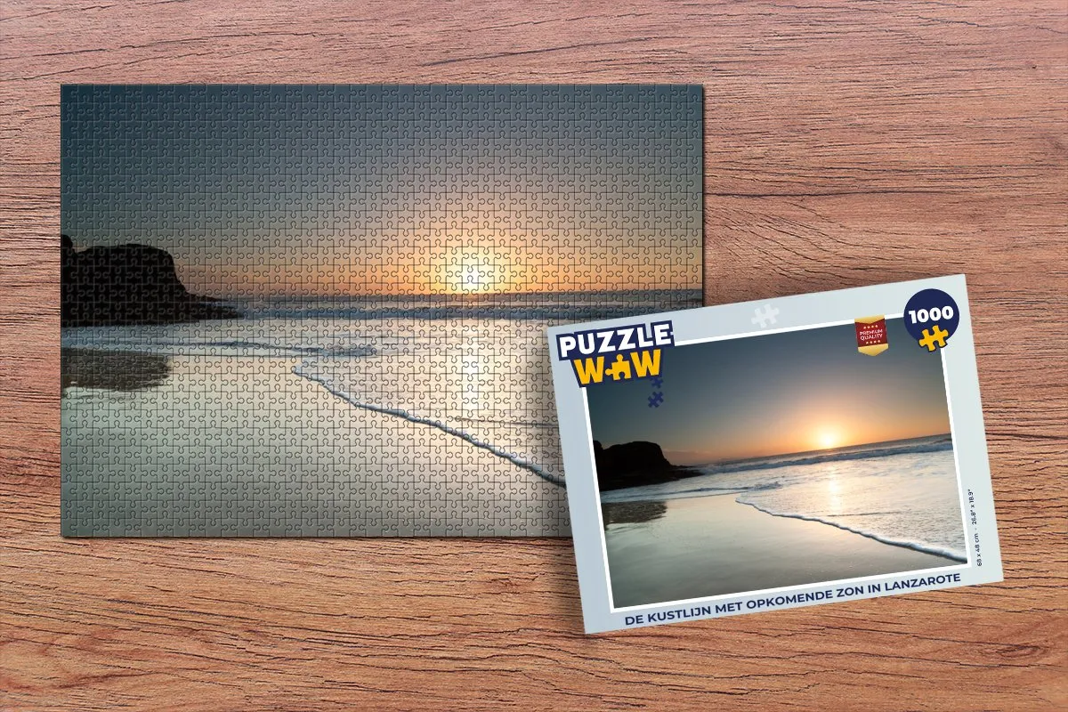 PuzzleWow Legpuzzel De Kustlijn Lanzarote 1000 Stuks - Multicolor