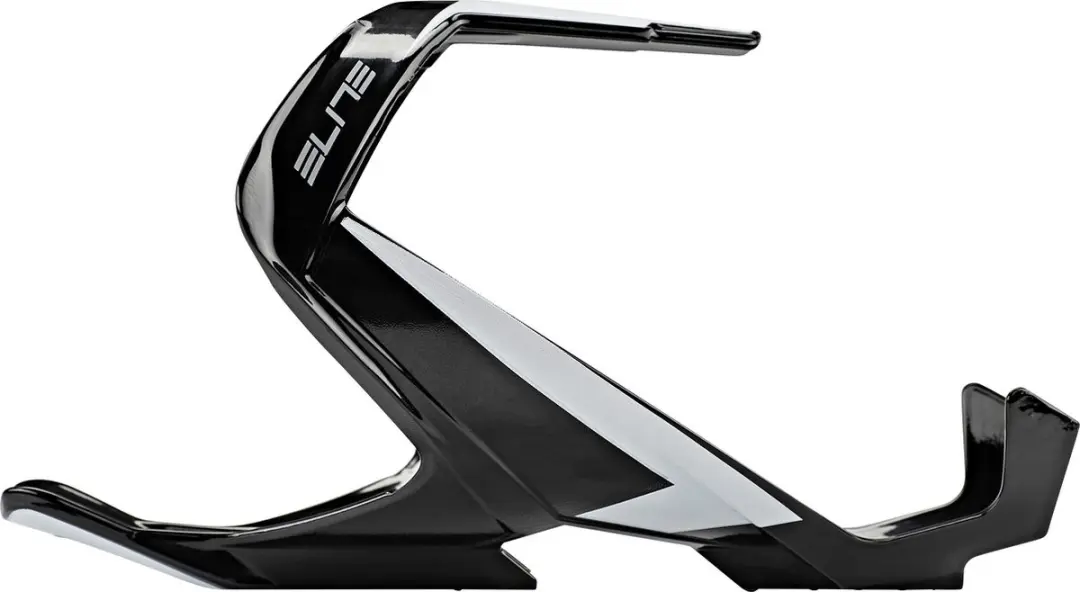 Elite Vico Bidonhouder Carbon Glossy White Graphic - Wit/Blinkend Zwart