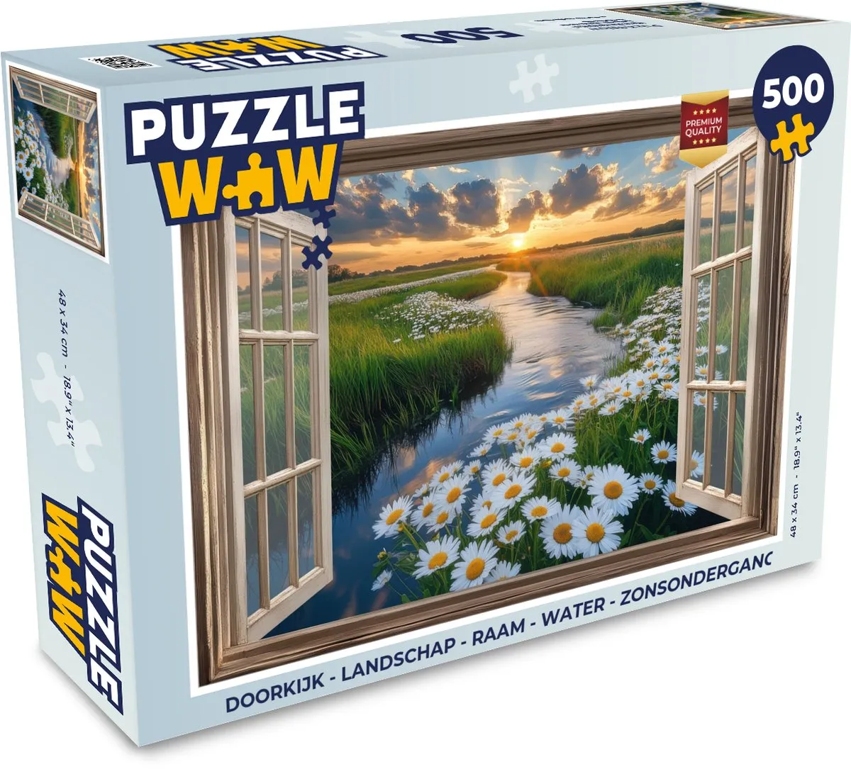 PuzzleWow Doorkijk Landschap Puzzel 500 Stuks