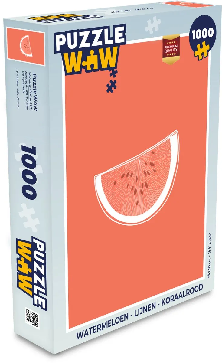 PuzzleWow Watermeloen Legpuzzel 1000 Stuks
