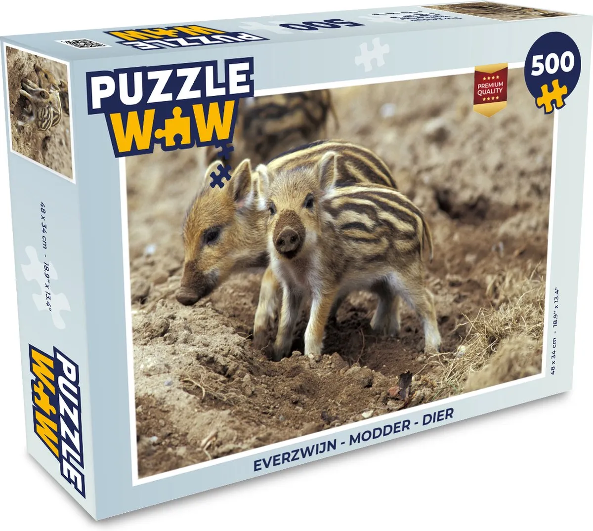 PuzzleWow Everzwijn Modder Legpuzzel 500 Stuks