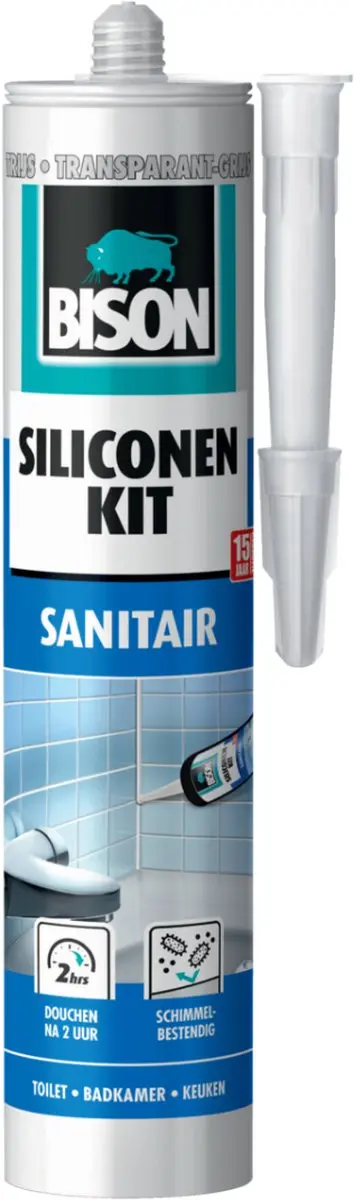 Bison Super Silicone Sanitair Grijs 300ml
