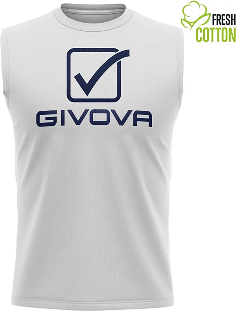 Givova Sponsor Logo Grote Tanktop Wit