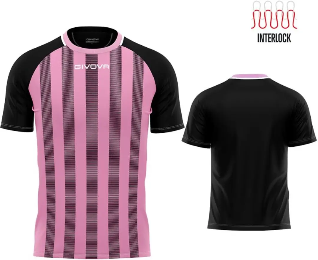 Givova Rugby Sportshirt - Roze-zwart - XL - afbeelding 2 van 2