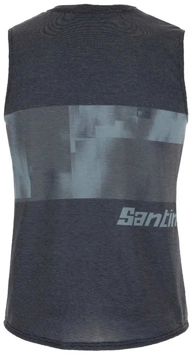 Santini Forza Indoor Collection Mouwloos T-shirt Grijs S Man - afbeelding 2 van 6
