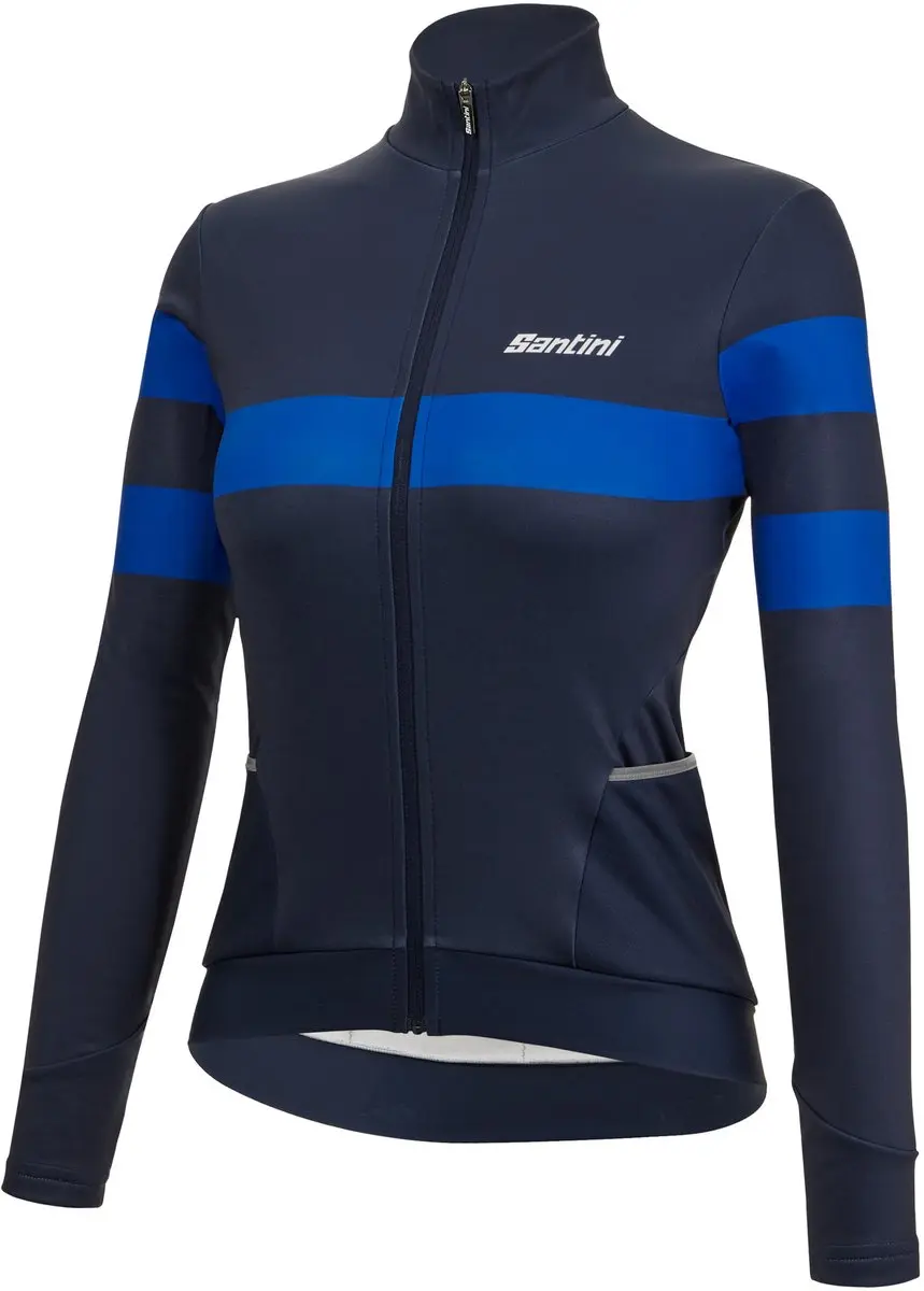 Santini Fietsshirt lange mouwen Dames Blauw