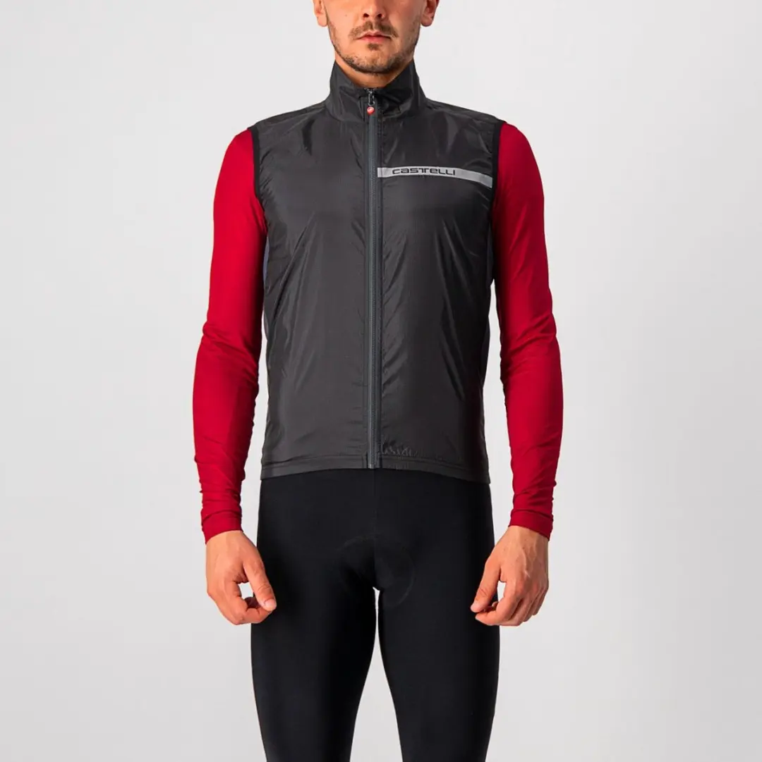 Castelli Squadra Stretch Vest - S - Light Black/Dark Gray