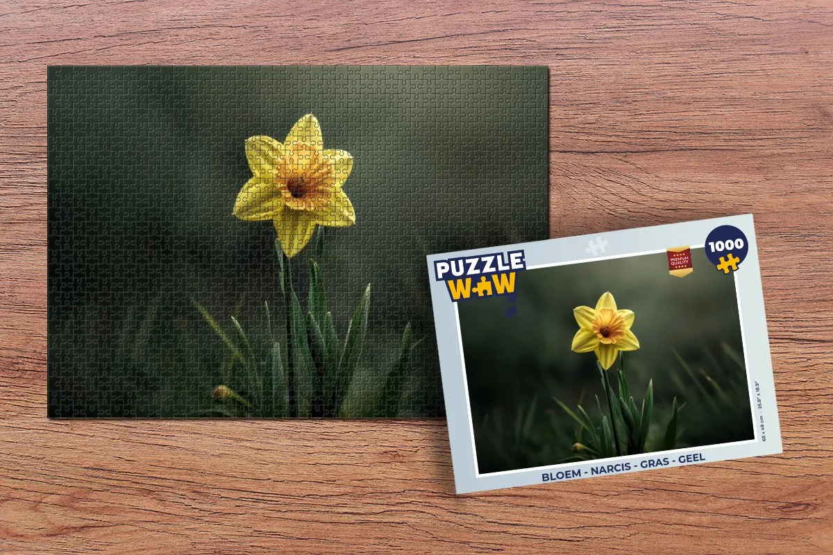PuzzleWow Legpuzzel Narcis Geel 1000 Stuks