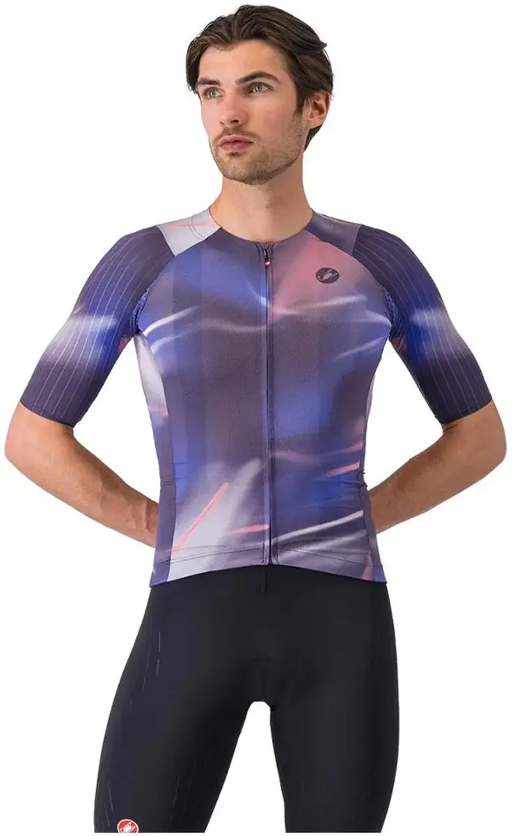 Castelli Aero Race 8s Korte Mouw Wielertrui Paars M Man