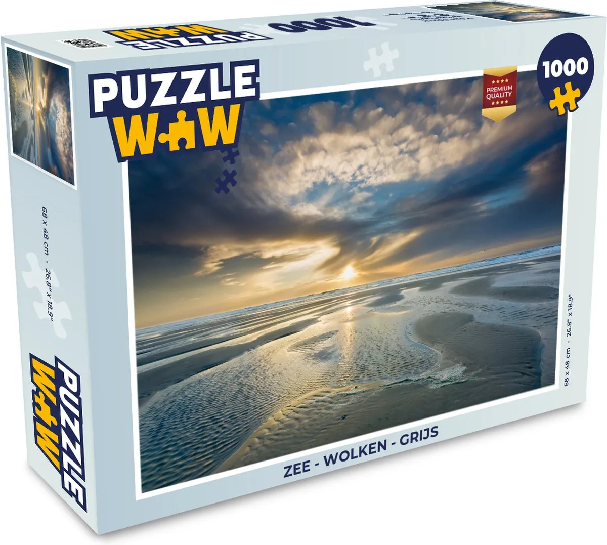PuzzleWow Zee Wolken Legpuzzel 1000 Stuks