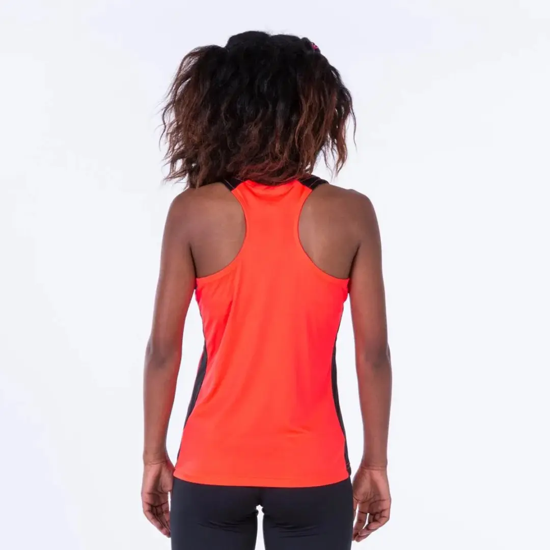 Joma Record II Mouwloos T-shirt - M - Donkeroranje/Fluor