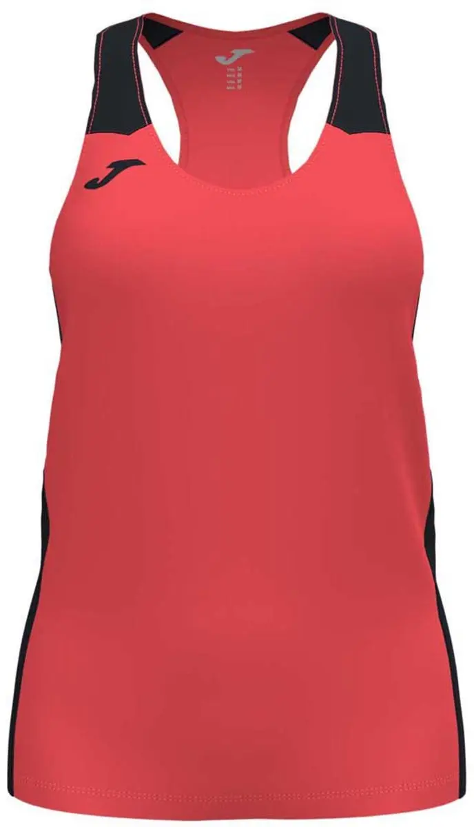 Joma Record II Mouwloos T-shirt - M - Donkeroranje/Fluor