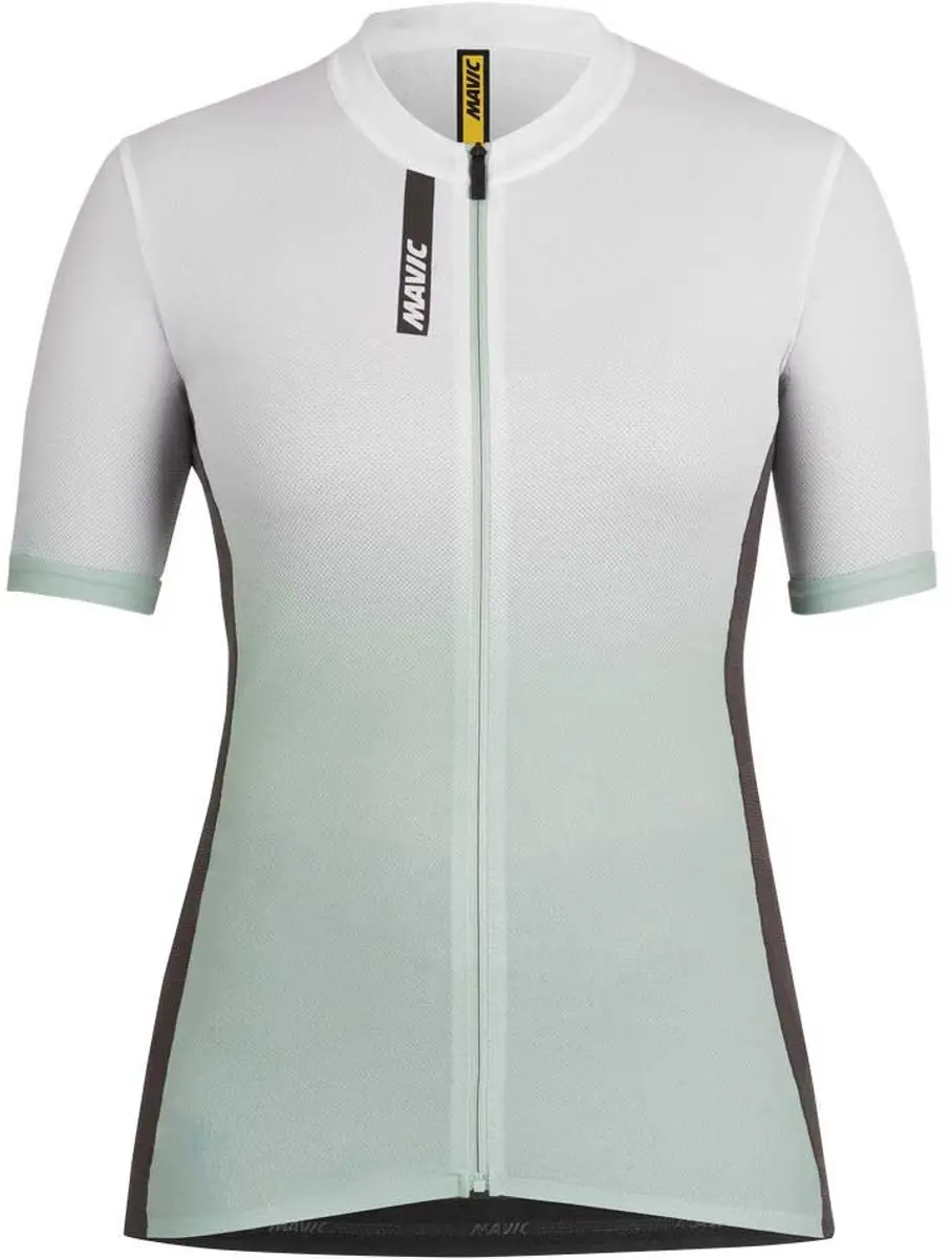 Mavic Essential Graphic Korte Mouw Wielertrui Groen L Vrouw