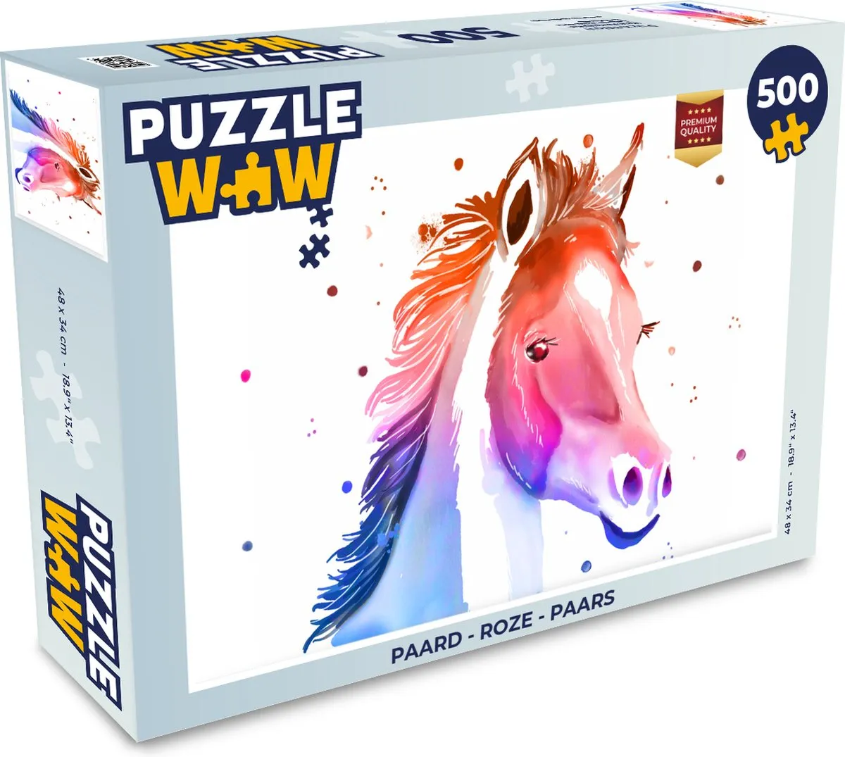 PuzzleWow Paard Legpuzzel 500 Stuks - Multicolor