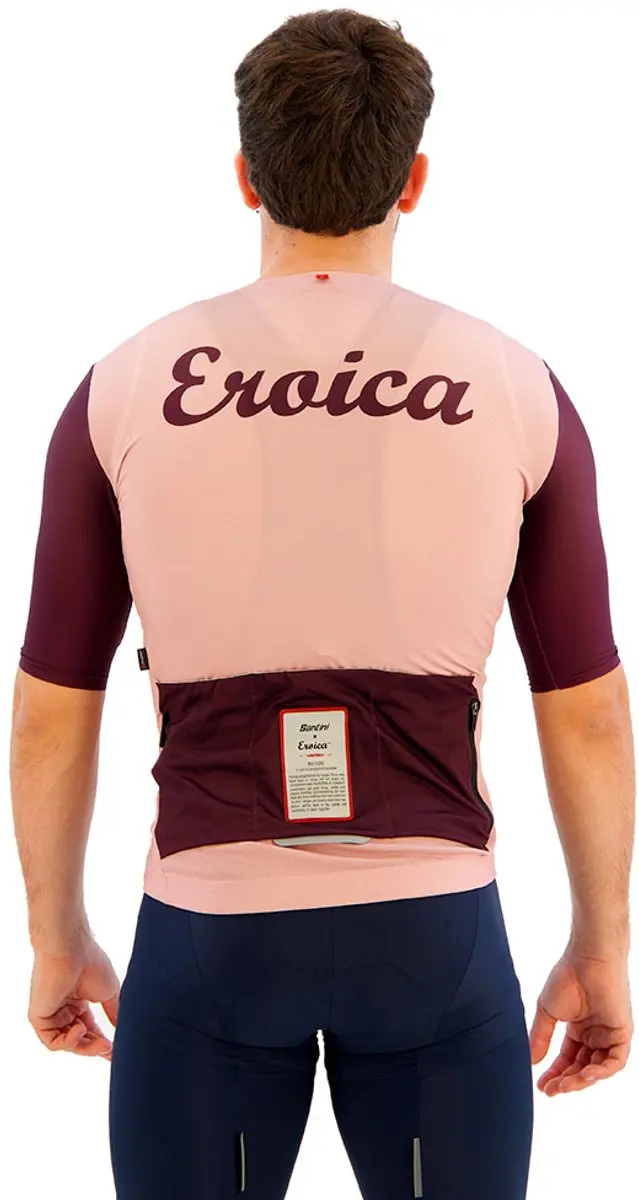 Santini Eroica Borgo Wielertrui - Roze - XL - afbeelding 2 van 6