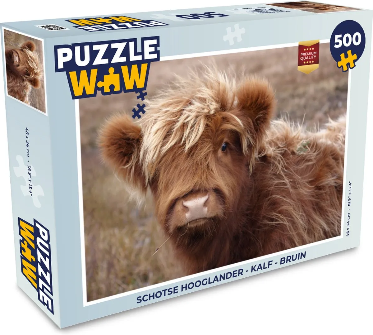 PuzzleWow Schotse Hooglander Legpuzzel 500 Stuks