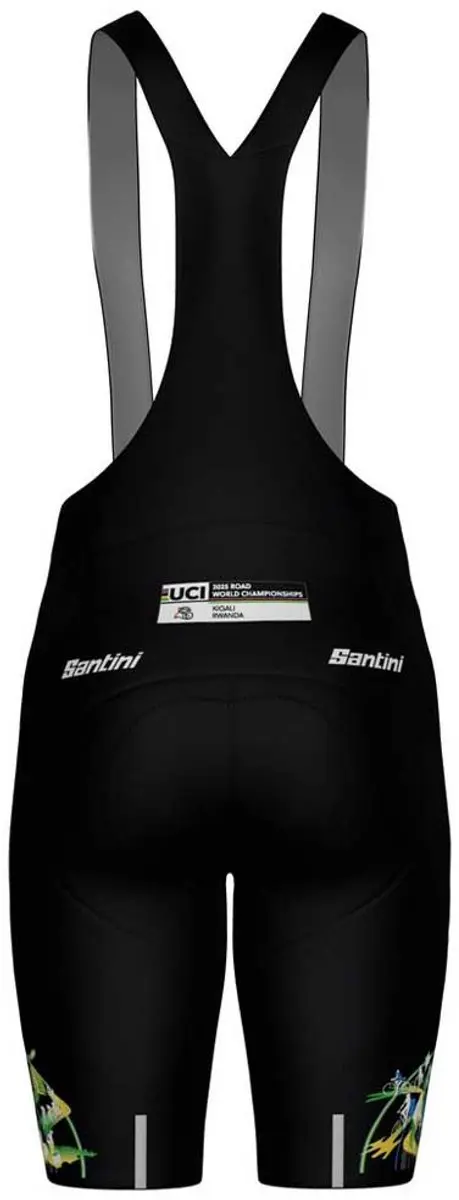 Santini UCI Road World Championships Kigali 2025 Fietsbroek - Zwart S - afbeelding 3 van 4