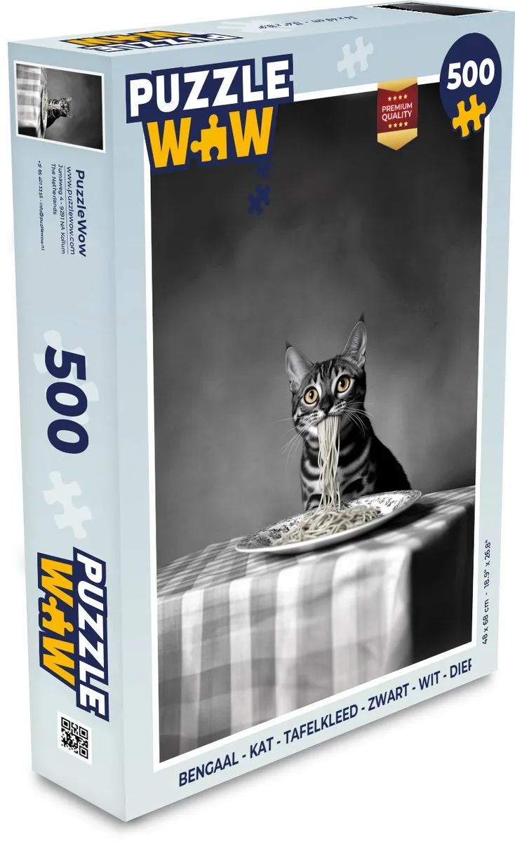 PuzzleWow Bengaal Kat Tafelkleed Legpuzzel 500 Stuks
