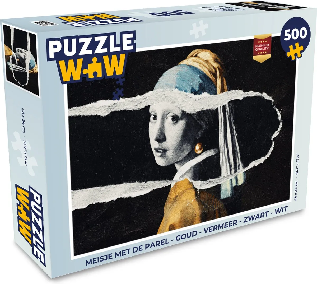 PuzzleWow Vermeer Legpuzzel 500 Stuks - Multicolor