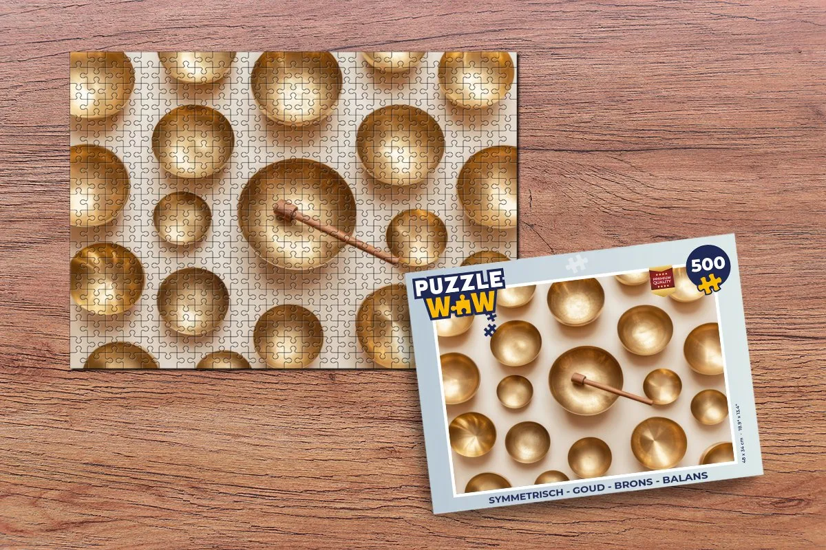 PuzzleWow Symmetrisch Legpuzzel 500 Stuks - Goud